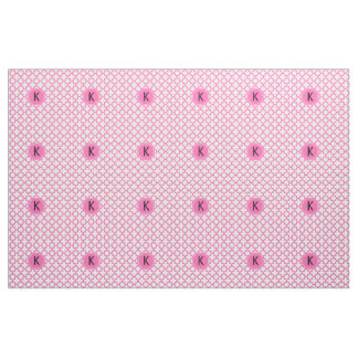 Monogrammad Shock rosa Quatrefoil Mönster Tyg