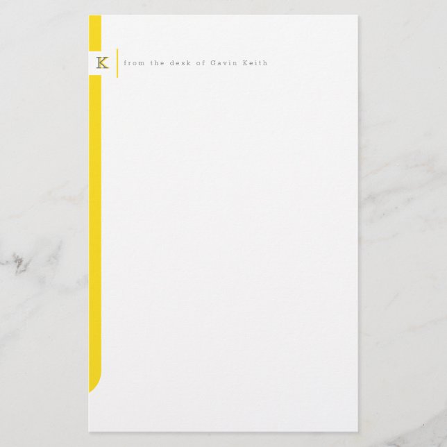 Monogrammad sidlist brevpapper (Framsida)