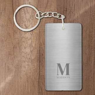 Monogrammad silver Grått Metallic