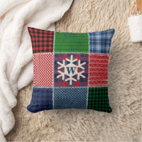 Monogrammad snöflingor-Quilt-design för play Patch