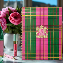 Monogrammad snyggtens Rosa och Grönt