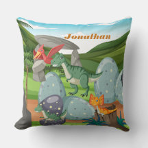 Monogrammad söt Dinosaurs Vattenfärgspojke från fö