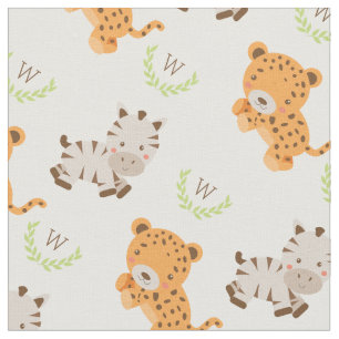 Monogrammad Sweet Safari Tyg
