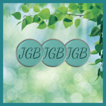 Monogrammad Teal eller Välj din egen Färg