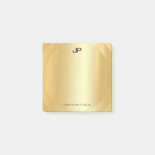 Monogrammad Template Trendig Faux Guld Elegant Post-it Block