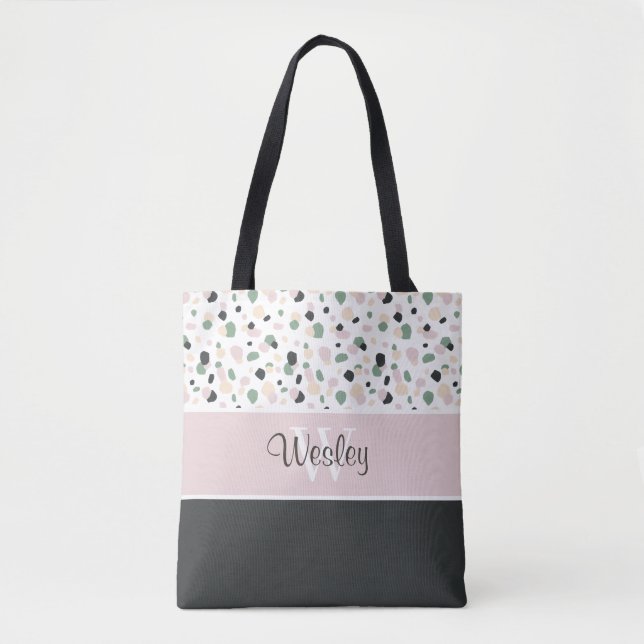 Monogrammad Tote Bag Tygkasse (Framsida)