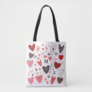Monogrammad Tote Bag Tygkasse