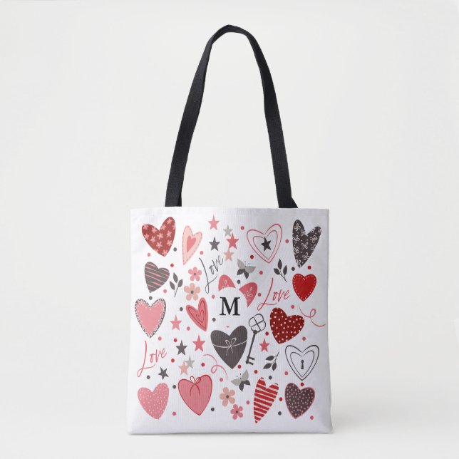 Monogrammad Tote Bag Tygkasse (Framsida)