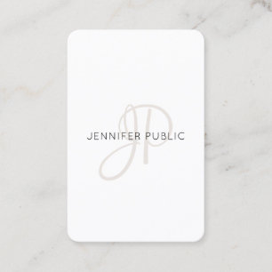 Monogrammad Trendig Personlig Modern Elegant Visitkort