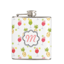 Monogrammad Tropical Cocktail & Fruit Mönster Fickplunta