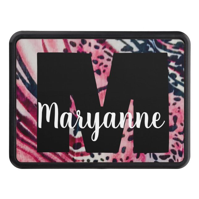 Monogrammad utskrift av en flicka och hennes Lastb Dragkroksskydd (Framsidan)