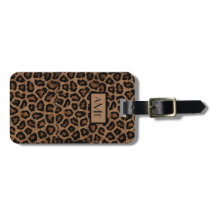 Monogrammad utskrift av exotiskt leopard