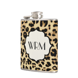 Monogrammad utskrift av sassy Leopard Fickplunta