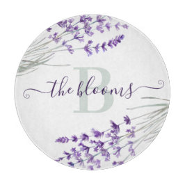 Monogrammad Watercolor Lavender Clearboard