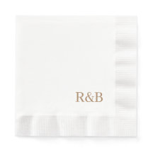 Monogrammad Wedding Reception Cocktail