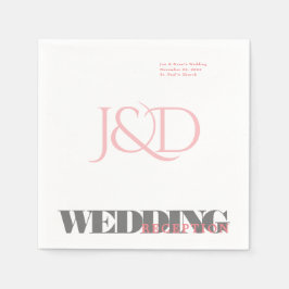 Monogrammad Wedding Reception Pappersservett