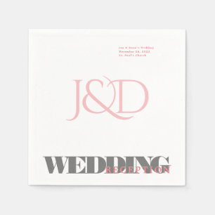 Monogrammad Wedding Reception Pappersservett
