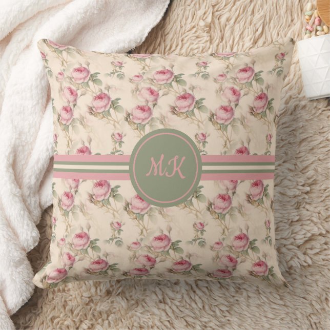 Monogrammad Whimsic-Blommigt Kudde (Filt)