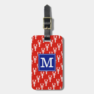Monogrammade BS Lobsters Red Bagagebricka