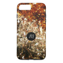 Monogrammade chic guld-miniatyrbilder glitter