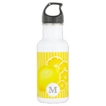 Monogrammade citroner för Lemonade Flaska