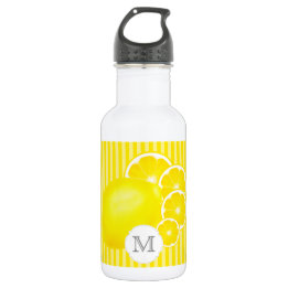 Monogrammade citroner för Lemonade Flaska