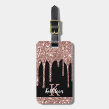 Monogrammade drivrutiner Ro Guld Glitter på svarta