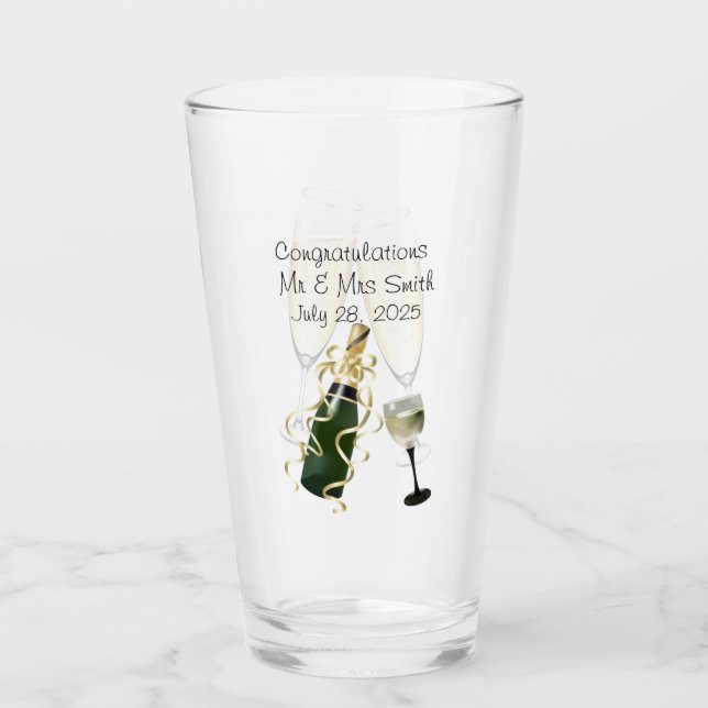 Monogrammade Grattisar Glass Kopp (Framsida)
