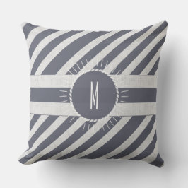 Monogrammade hav som dag är den feta marinflottan  kudde