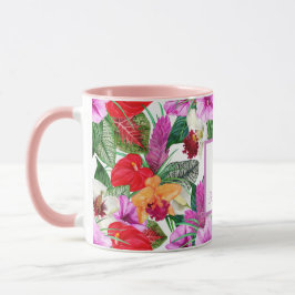 Monogrammade kustparadisblooms mugg