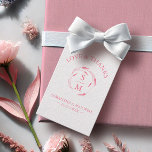 Monogrammade Märkre för minimalistisk Rosa-bröllop Presentetikett<br><div class="desc">Lägg till en något sofistikerad händelse med dessa moderna bröllopsartiklar som ger märkre med ett monogram av bruden och brudgummen i initialer, omringade av elegantens blommigt konst i mjuk rosa. Perfekt för minimalistiskt och klassat firande. Dessa märkre är idealiska för att tacka era gäster i stil. Använda mallen fält för...</div>