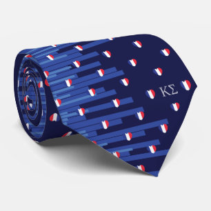 Monogrammade Rand och örter, marinblått Slips
