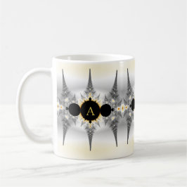 Monogrammade Silver Fractal-Spiken Kaffemugg