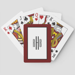 Monogrammade spelkort Poker Deck för Pappa