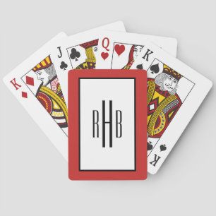 Monogrammade spelkort Poker Gift för Pappa