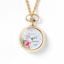 Monogrammade systrar Necklace Watch Armbandsur