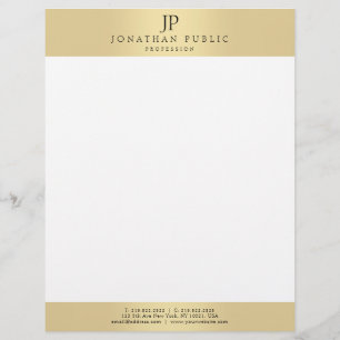 Monogrammall för Glamor Faux Guld Elegant Monogram Brevhuvud