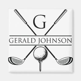 Monogrammall för golfdesign magnet