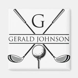 Monogrammall för golfdesign magnet
