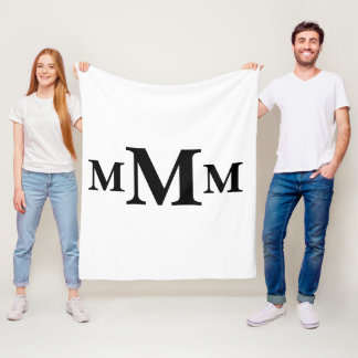 Monogrammall för personlig Brev "M" Fleecefilt