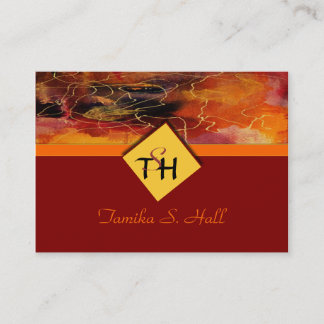 MonogramMång--Färg visitkort