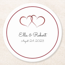 Monogrammat bröllop Pappra Underlägg