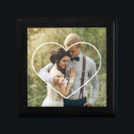 Monogrammat foto från Heart Ram Minnesask<br><div class="desc">Elegant och enkel perfekt för fotodesign i personlig för mors dag,  som bröllop- eller jubileumsgåva,  studenten-gåva osv.</div>