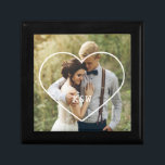 Monogrammat foto från Heart Ram Minnesask<br><div class="desc">Elegant och enkel perfekt för fotodesign i personlig för mors dag,  som bröllop- eller jubileumsgåva,  studenten-gåva osv.</div>