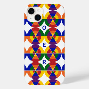 Monogrammat HBT-Pride Geometric Rainbow Mönster