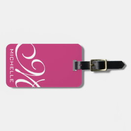 Monogrammat Magenta Bagagebricka