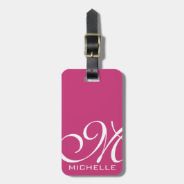 Monogrammat Magenta Bagagebricka