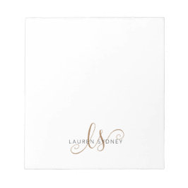 Monogrammat med modern svart Guld-latin Anteckningsblock