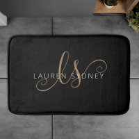 Monogrammat med modern svart Guld-latin