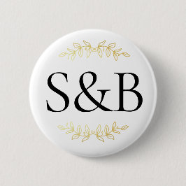 Monogrammat, modernt, enkelt och minimalistiskt Br Knapp